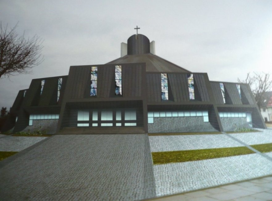 KONCEPCJA ARCHITEKTONICZNA PRZEBUDOWY ELEWACJI FRONTOWEJ NASZEGO KOŚCIOŁA